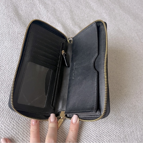 MK Patent Leather Black Wallet - Picture 3 of 4